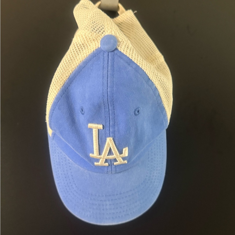 LA Dodgers Trucker Hat American Needle Cooperstown Collection Blue Adjustable